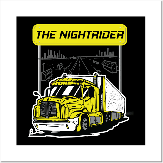 Funny Trucker Truck Driver Big Rig Semi 18 Wheeler Trucking Wall Art by Riffize